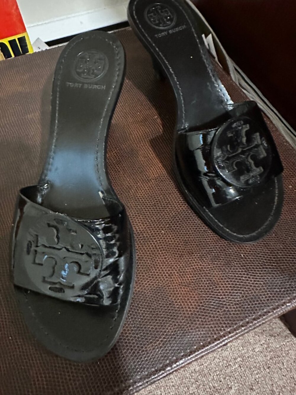 Tory Burch Black Mules 8-1/2"